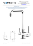 TAU Single lever 3-way sink mixer cold start Chromed Ref:65702 18 45 66