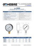 Pressure gauge Ø 53, bottom outlet, NPT thread 1/4". Ref:3820N